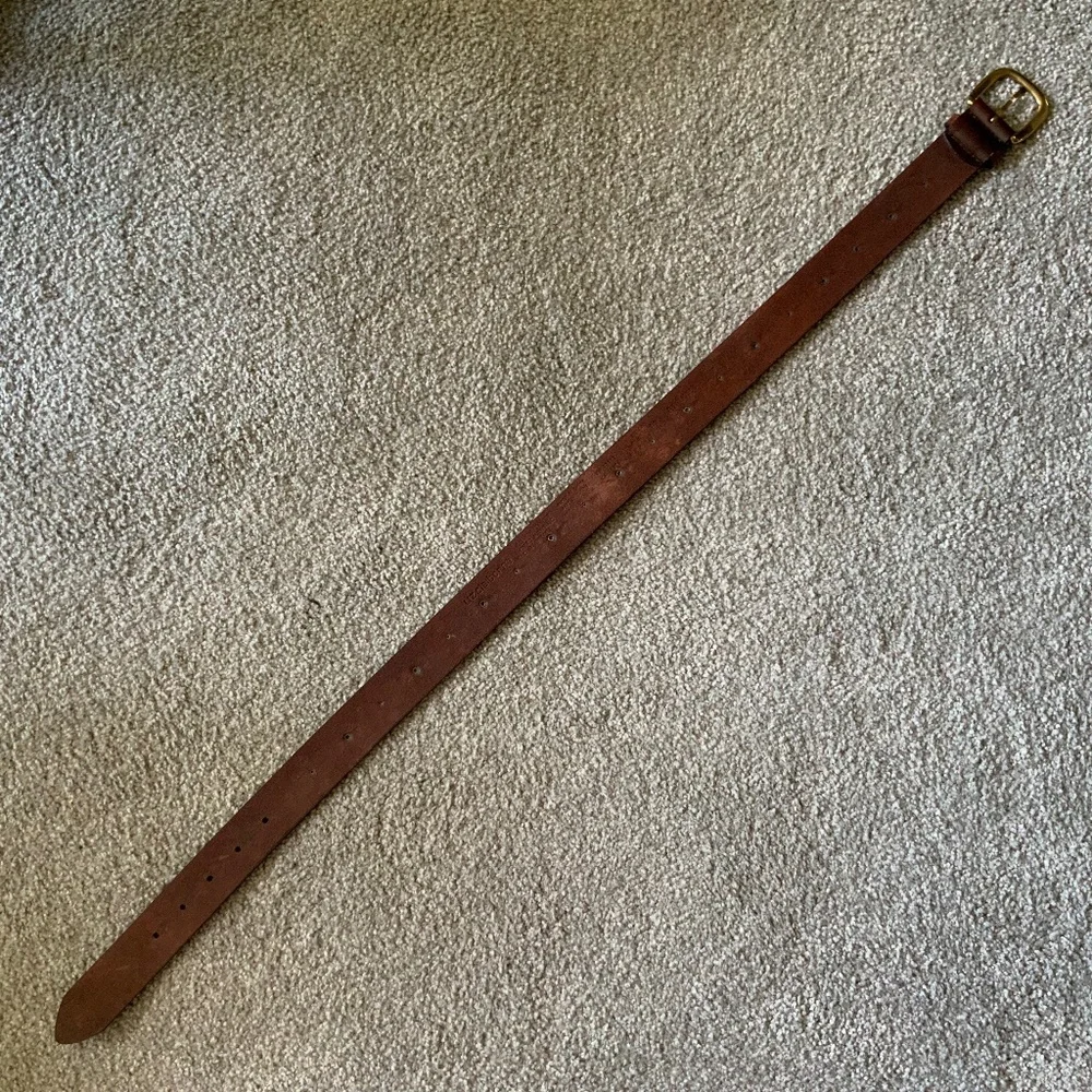 Liz Claiborne - Leather Belt With Colored Embossed Design & Decorative Rivets - Picture 6 of 10